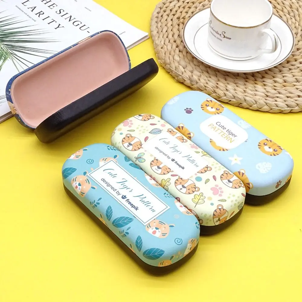 

Cartoon Bear Rabbit Glasses Storage Bag Portable Tiger Glasses Protective Cover Simple Waterproof Eyewear Cat Sunglasses Box