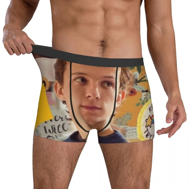 Tom Holland Underwear Keep Trying Males Panties Design Elastic Boxershorts  High Quality Shorts Briefs Plus Size - Boxers - AliExpress