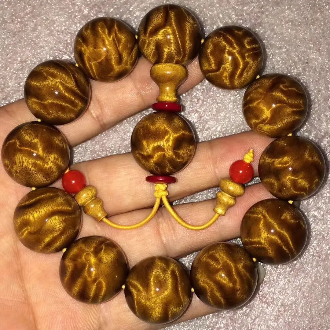 S. Lee Wooden Prayer Beads Bracelets Men's Gloomy Wood Bracelet Women's Collectables-Autograph Rosary Ebony customized  beads extra large 22cm wooden jewellery mahogany rosewood storage box brass clasp bracelet buddha beads necklace miscellaneous box