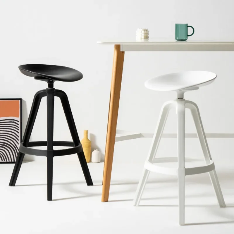

Nordic Chair Web Celebrity Ins Plastic Bar Chair Home Rotation High Chair Creative High Stool Milk Tea Shop Leisure