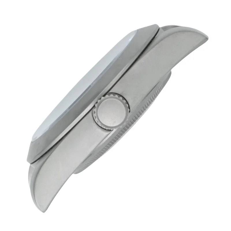 Matte Sandblasted Vintage Watch Case with Sapphire Crystal Glass - 39mm Waterproof Design