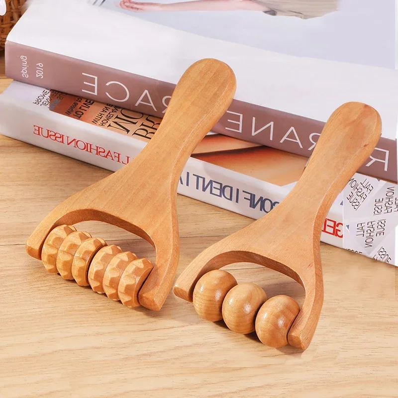 

Roller Massager Wooden Therapy Body Massage Tool Foot Face Shoulder Neck Hand Push Roller Massager Body Soothing Massage Tool