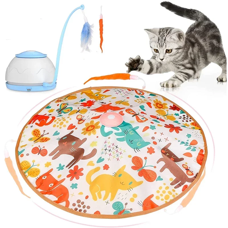 

3 In 1 Electric Cat Teaser Stick 360 Rotation Interactive Intelligent Pet Supplies Cat Teaser Feather Cat Supplies Accessories