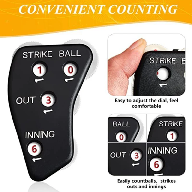 Baseball Counter Clicker Scorer Clicker For Baseball Game Non-Slip Gear Design Outdoor Sports Accessory game Whistle