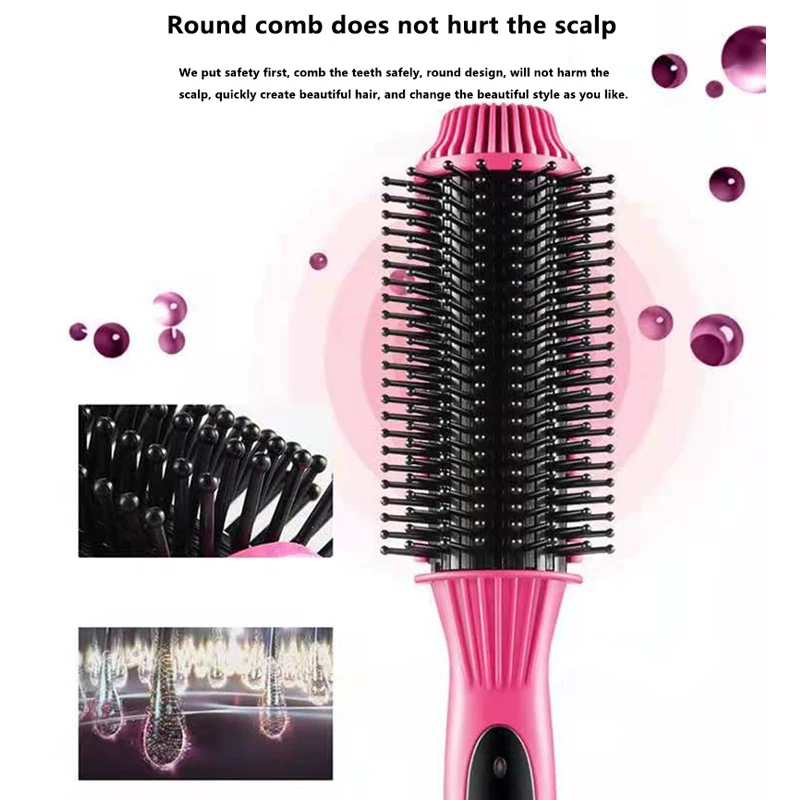 Hot Hair Straighteners Brush Women Hair Styler Curling Iron Electric Hot Comb Straightener Fast Heating Curler Hair Caring Tools 5