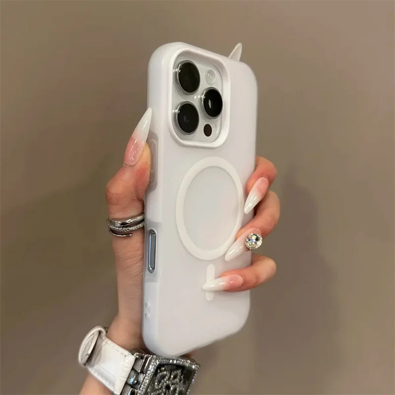 ตัวเลือกสินค้า เคสซิลิโคน 2-in-1 ป้องกัน iPhone 16/15/14/13/12/11 พร้อมแม่เหล็ก