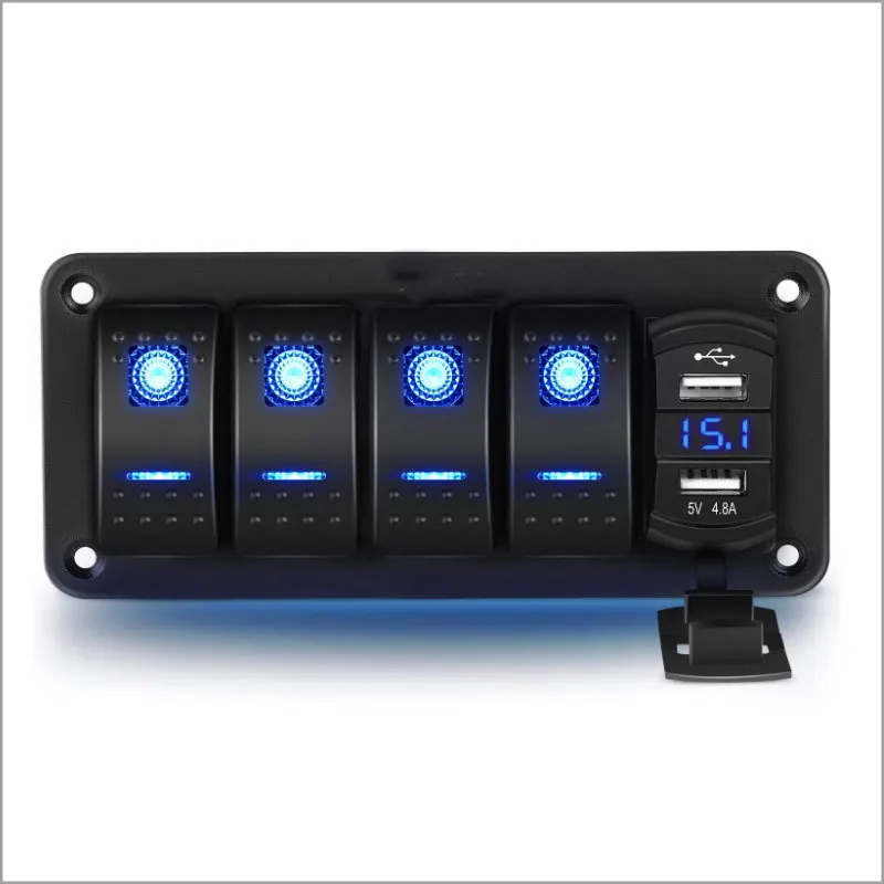 

ModifiedFactoryDirectSupplyPanelCombination41SwitchTypeDoubleUSBCarChargerWithVoltage
