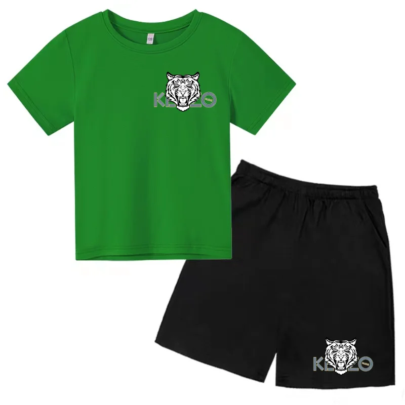 Summer Kids' Sportswear Football Uniform Basketball Uniform Charming Creative Print Preschool 3-13t Shirt + Shorts