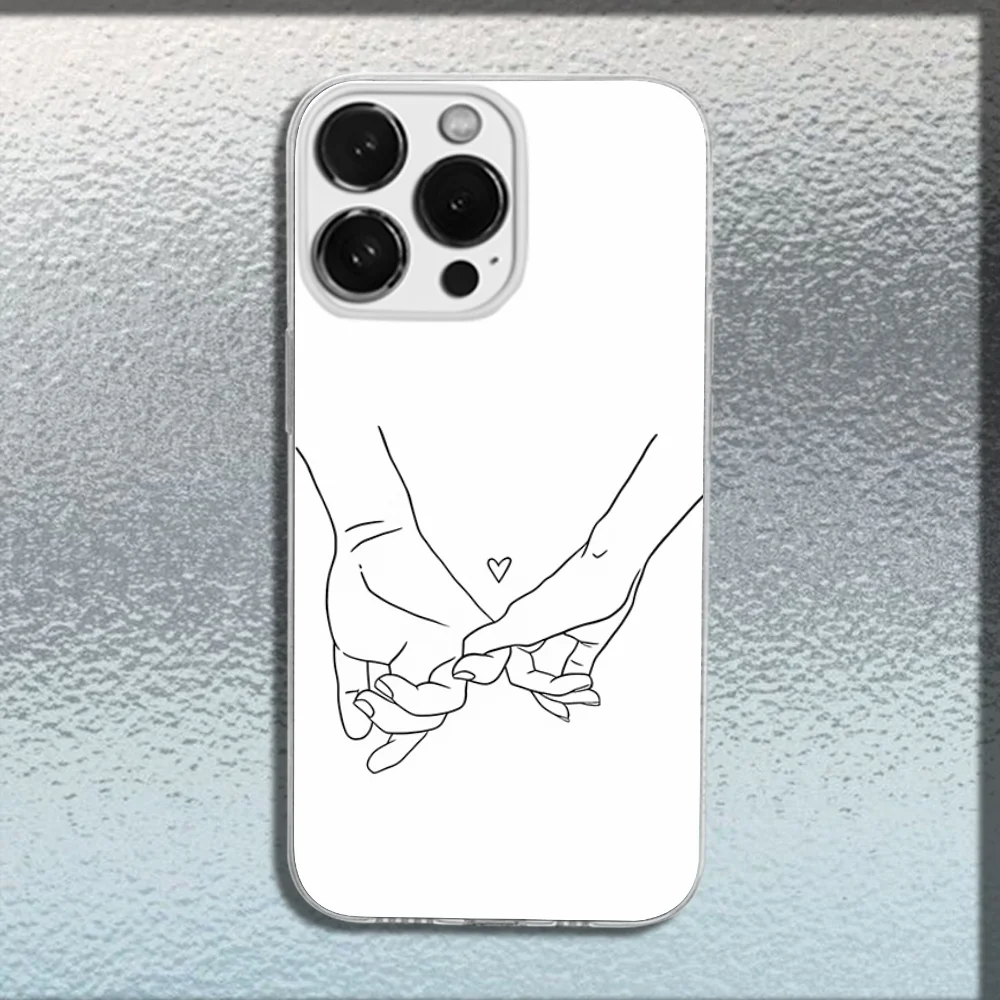Mom Daughter Son Dad Hold Hands Phone Case Transparent Soft Cover For iPhone 16 15 14 13 12 11 Plus Pro Max XR XS X Plus SE Mini phone case iphone case phone protector cover