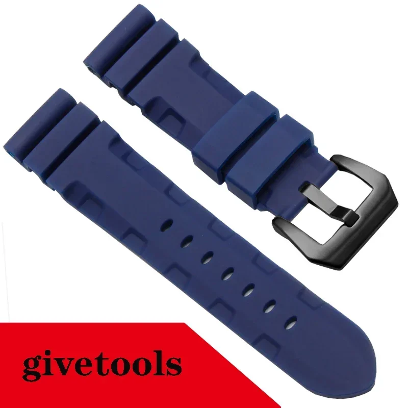 Premium-Grade Silicone Watch Strap - Durable Rubber Band, 22mm 24mm Options