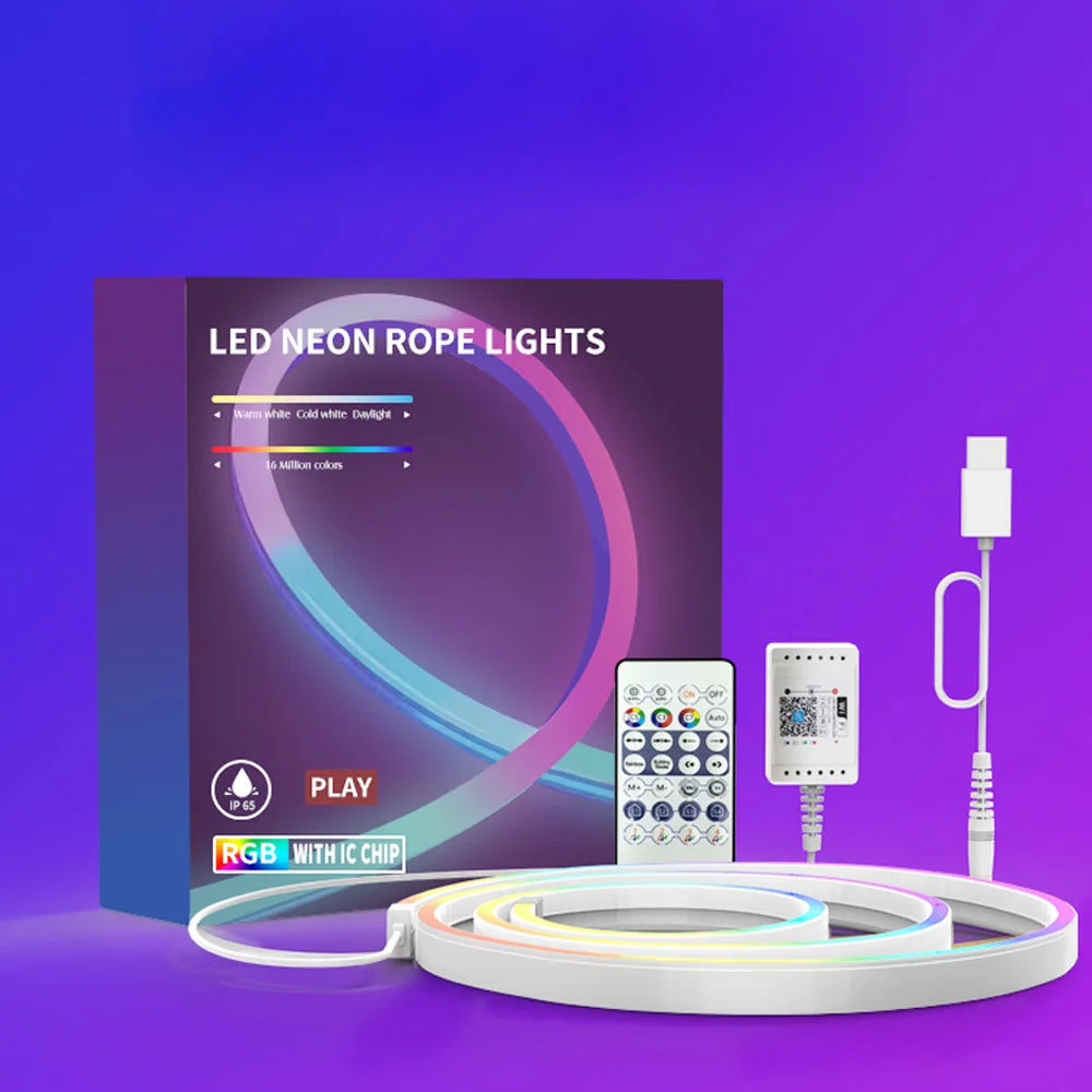 LED Strip Tape Bluetooth WIFI RGB Neon LED Night Light DIY Bar Music TV Backlight Game Bedroom Decoration Atmosphere Wall Lamps