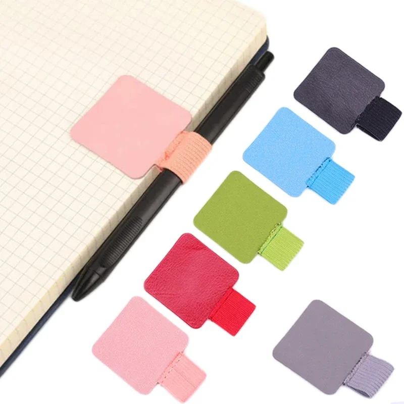Pen Holder 1/2Pcs Self-adhesive Pen Holder Leather Pen Clip Pencil Holder Elastic Loop for Apple Notebook Journals Clipboards Porta Penne