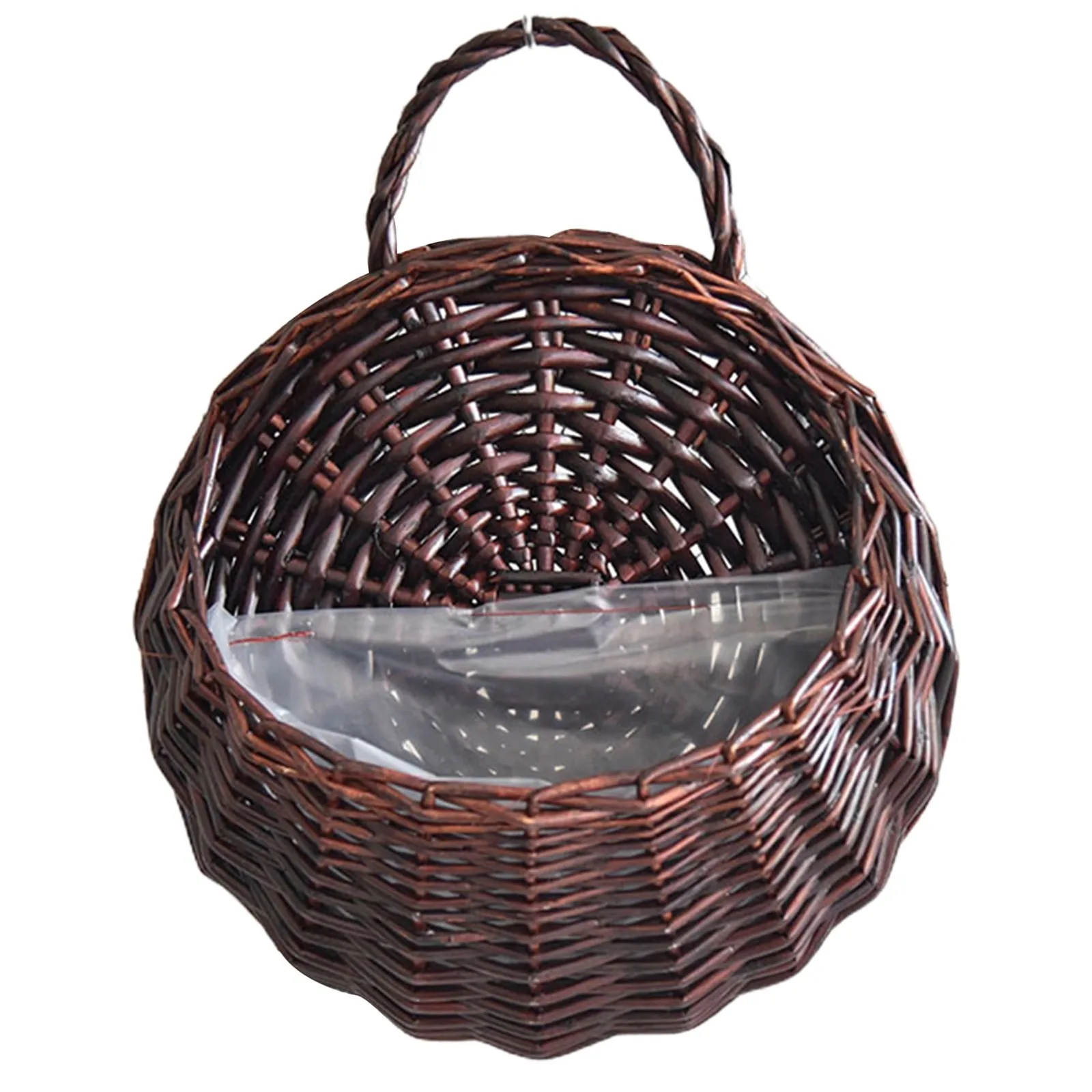 Flower Planter Wall Hanging Wicker Rattam Basket Garden Vine Pot Plants Holder Handmade Woven Hanging Basket Pot De Fleur DéCo 5