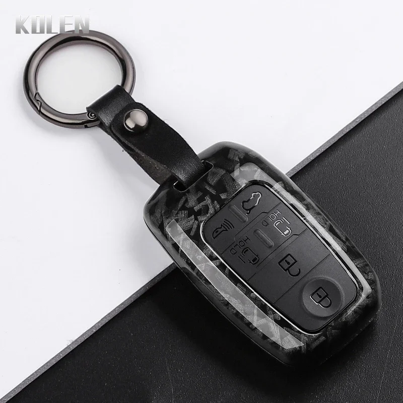 Premium ABS Carbon Fiber Style Car Key Case Cover Protector