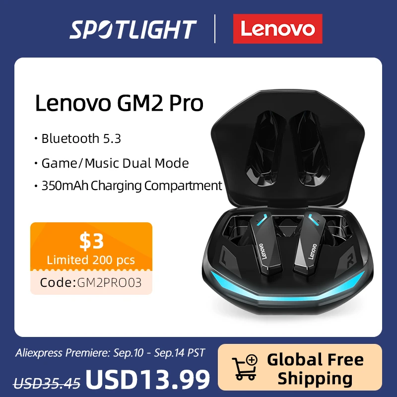 Słuchawki Lenovo GM2 Pro za $7.94 / ~37zł Słuchawki Lenovo GM2 Pro za $7.94 / ~37zł
