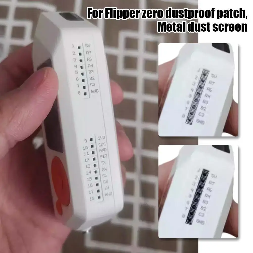 Per Flipper Zero Pin Slot Antipolvere Sd Card Protezione Antipolvere Net Metal Antipolvere Sticker(Dual Slot + Slot Per Scheda Sd)