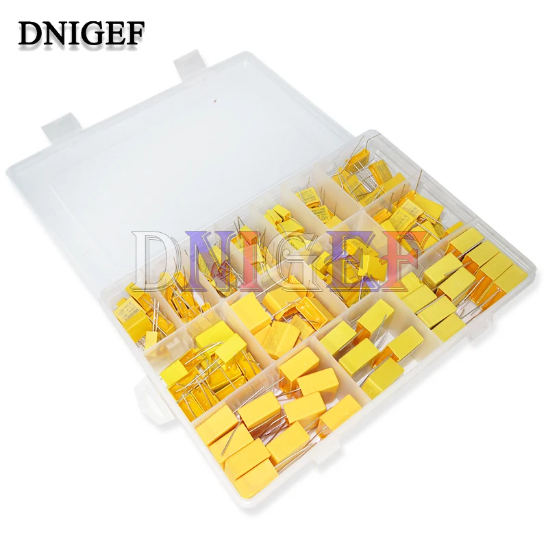 

135 шт./компл. 14 значений X2 предохранительный конденсатор 275VAC 102K-105K 1 нФ ~ 1 мкФ набор в ассортименте