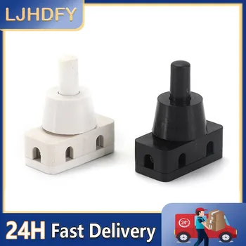 Self-locking ON/OFF Push Button Switch AC250V 10A 2 Pins Latching Switch for Lamps Industrial Field Mini Power Switches 1