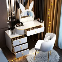 Modern Luxury Vanity Table Storage European Big Study Corner Women Organizer Dressing Table Girl Penteadeira Chinese Furniture 6
