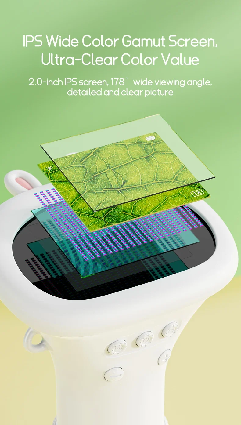 Digital display showing a magnified sample