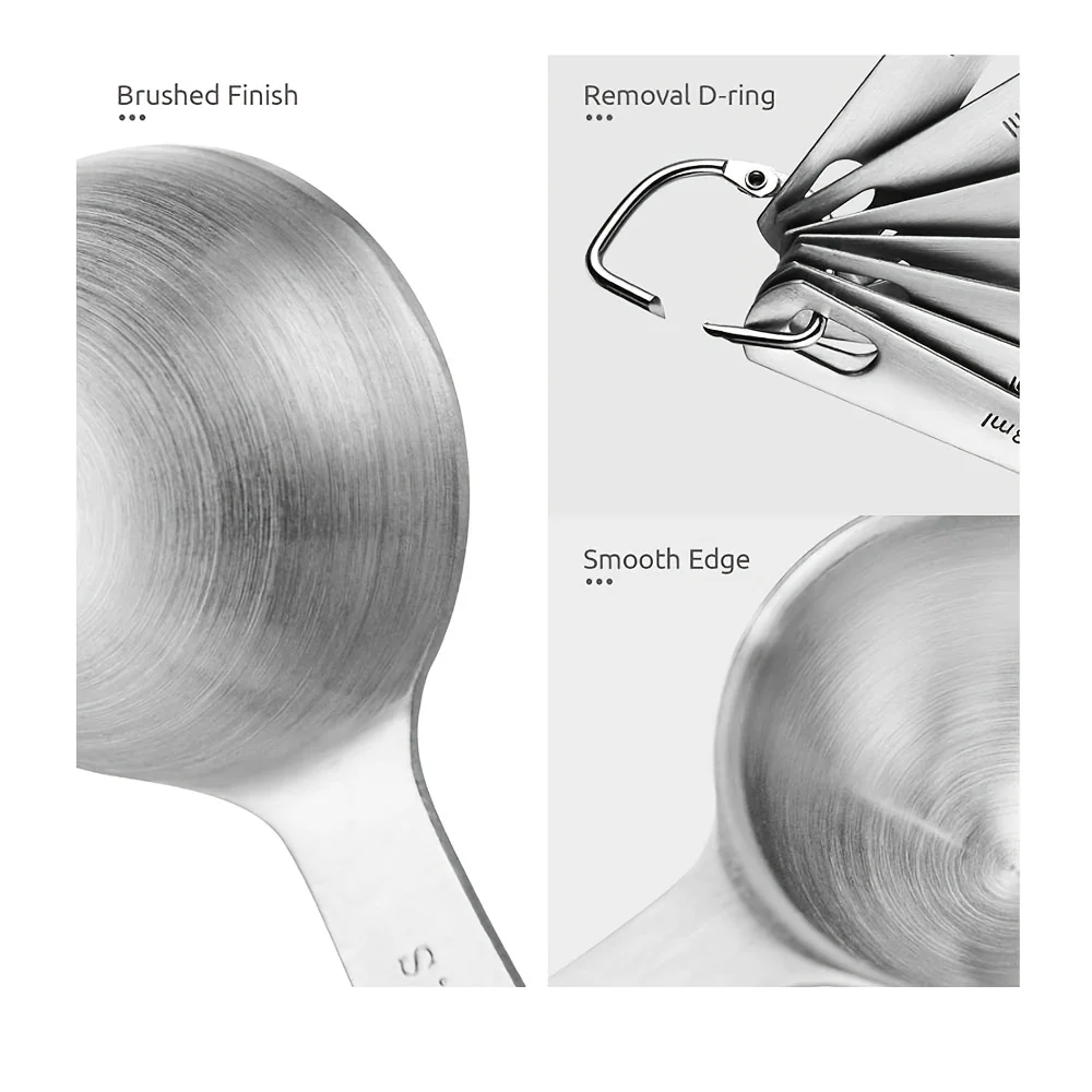 Stainless Steel Measuring Spoon Set (US & Metric) 5
