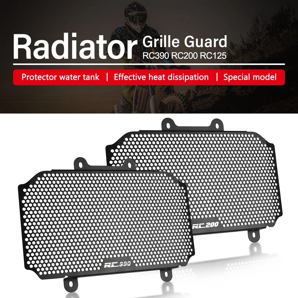 

For RC390 RC125 RC200 Duke 125 200 390 2013-2022 2021 2020 Motorcycle CNC Radiator Grille Guard Protector Grill Protection Cover