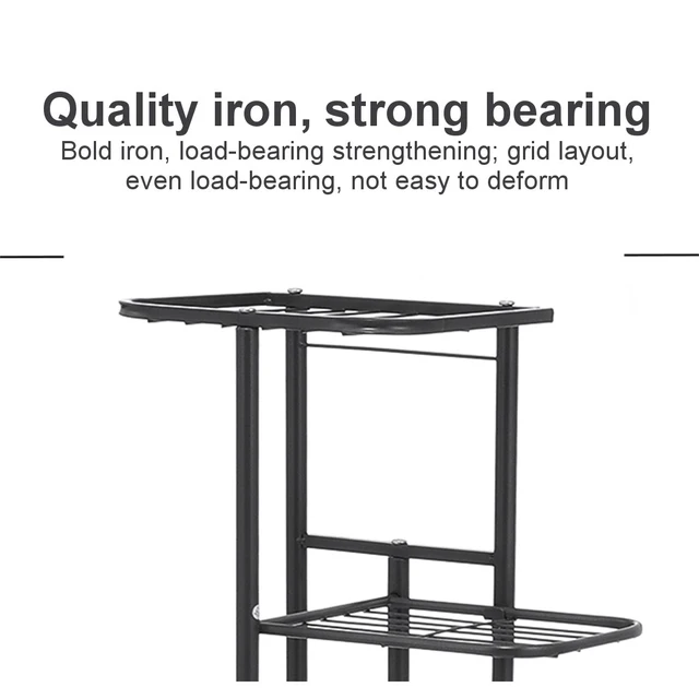 Cordlal Shining Stand For Flowers Iron 6/7/8Layers Plant Holder Storage Shelf Pot Rack Organizer Home Garden Decoration 4