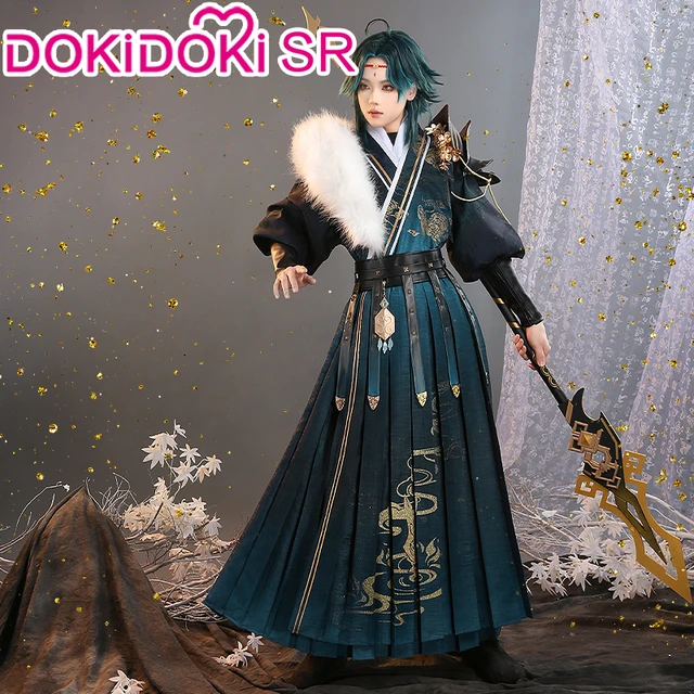 Jogo Anime Genshin Impact Xiao bonito traje de cosplay masculino