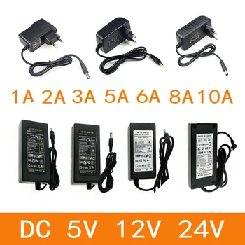 อะแดปเตอร์จ่ายไฟ 220V AC DC 5V 6V 8V 9V 10V 12V 13V 15V 24V Universal Charger 1A 2A 3A 5A 6A 8A 10A EU US สําหรับ LED Driver 1