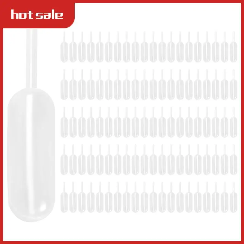 A21R-100Pcs 4Ml Plastic Disposable Squeeze Transfer Oils Pipettes Dropper Cream Perfusion Diy Cupcake Pipettes