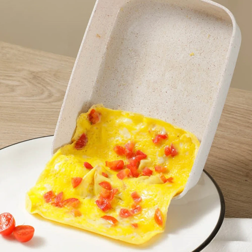 Non-stick Pan Yuzi Burn Gas Stove Square Natural Maifan Stone Maifan Stone Pot Omelette Fry Egg Pan