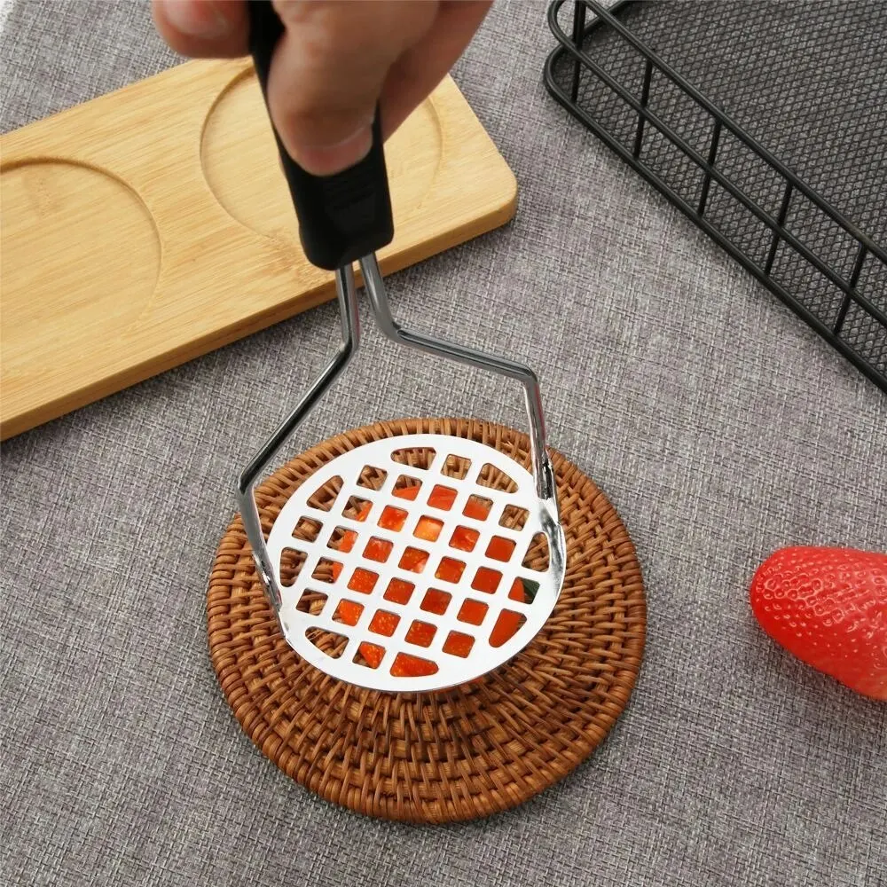 1PC Kitchen Stainless Steel Potato Crusher and Garlic Juice Machine Manual Crusher garlic masher potato masher