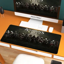Mousepad base de borracha antiderrapante para computador portátil à prova dwaterproof água tapete de mesa grande do rato do creed do assassino do computador do jogo
