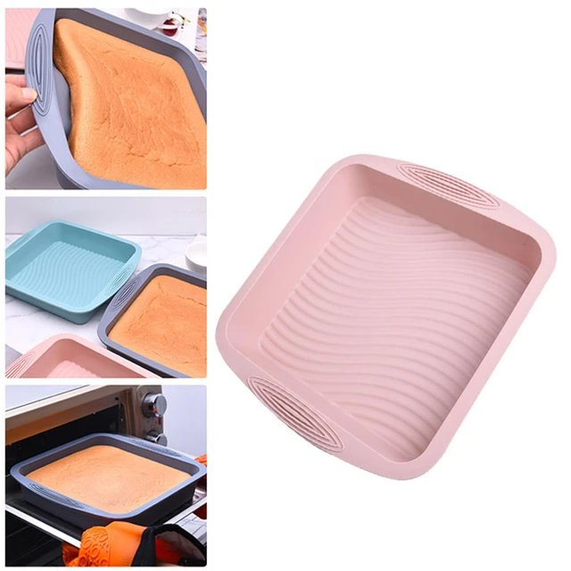 Cake Pan 8x8 Baking Pan Pan Nonstick Silicone Cake Silicone Baking For  Cakes Rice And Lasagnas Funnel Cakes - AliExpress