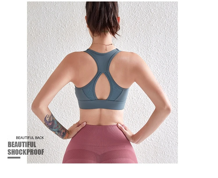 Gym Clothing Front Zipper Sports Bra For Women Tank Top Yoga Bralette Back  Cross Sport Fitness Crop Bras1 From 32,94 €
