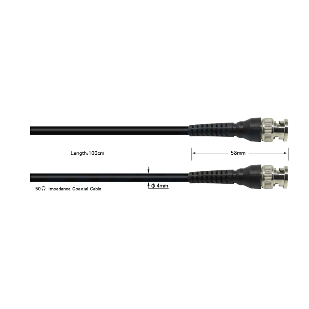

1pcs BNC Q9 Male To Male Plug Oscilloscope Test Cable Wire 50 Ohm 3.3ft 5A Coaxial Cable BNC To BNC Test Cable 100cm Length