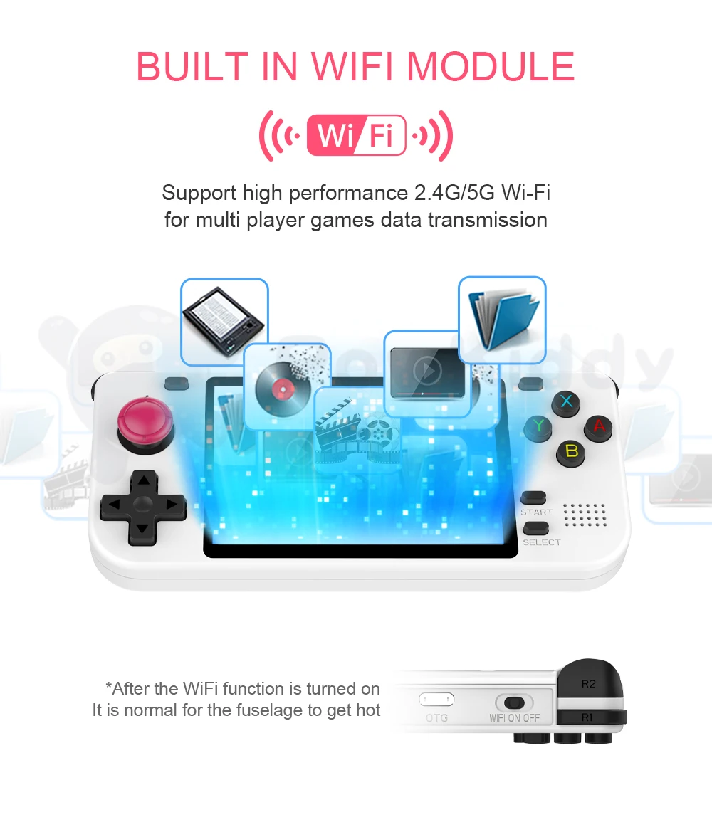 POWKIDDY NEW RGB10S 3.5-Inch IPS OGA Screen Open Source Handheld Game Console RK3326 3D Joystick Trigger Button Children's Gifts