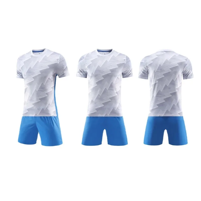 Breathable and Quick-Dry Children's Soccer Kits with Short Sleeves for Summer Training and Match