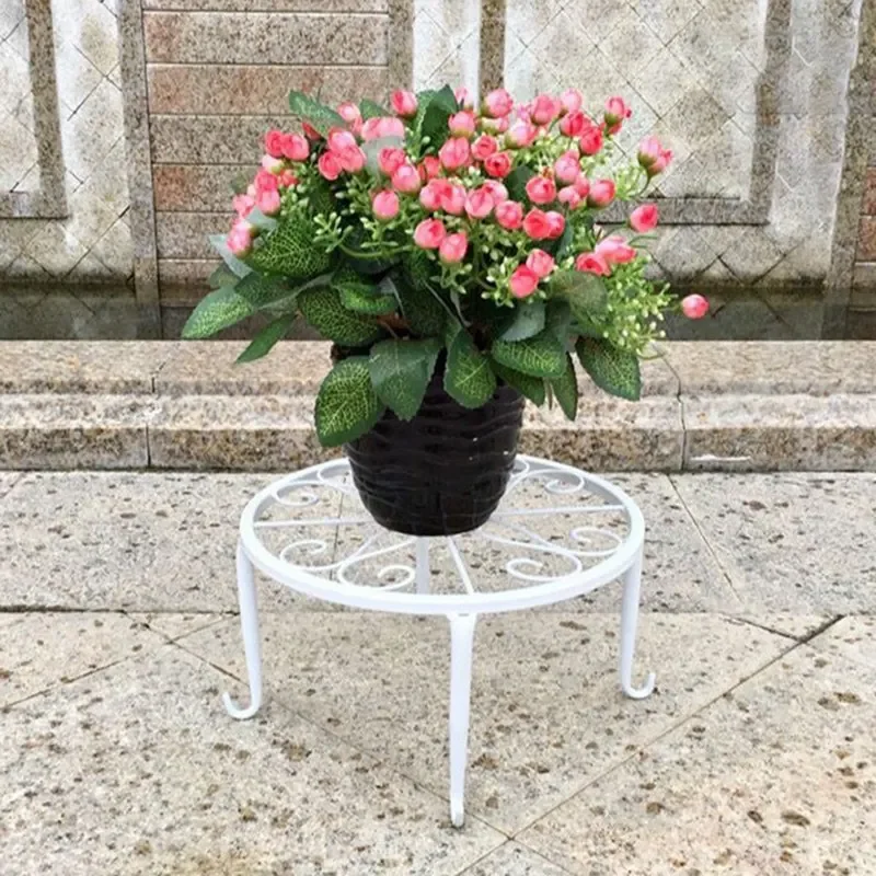 Plant Stand Metal Flower Pot Base Holder Stool For Home Garden Indoor Outdoor Flower Plant Display Free Standing Bonsai Holder