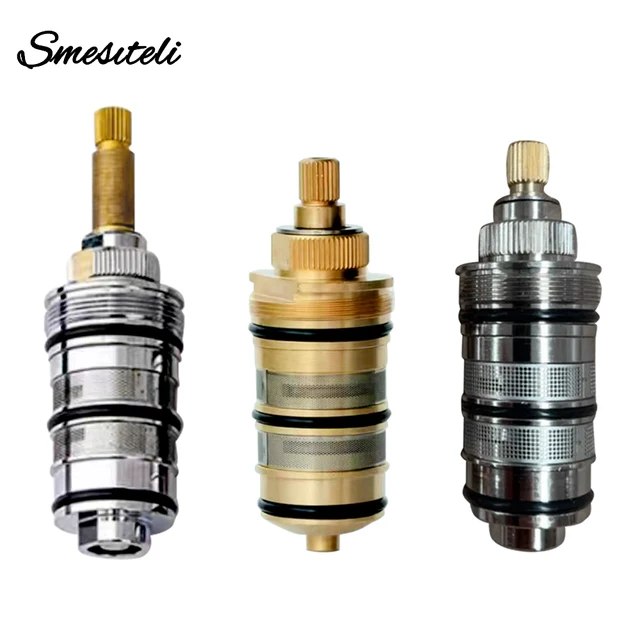 ตลับลูกปืนควบคุมอุณหภูมิทองเหลืองชุดซ่อมอะไหล่วาล์วก๊อกน้ำฝักบัวสำหรับห้องน้ำ 1