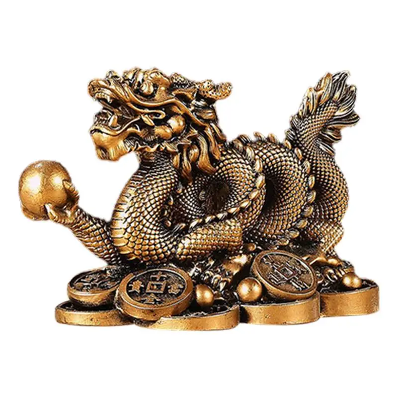Feng Shui Dragon Statue For Home Decor Coin Dragon Chinese Cornucopia Dragon Statue Coin Figurine Per Attirare Soldi Buona Fortuna