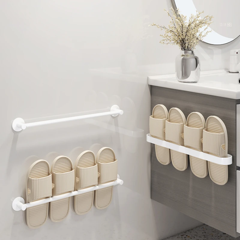 White Wood Rail Towel Hanger Wall Mounted Aluminum Bathroom Accessories 30 50 cm Modern Hanging Rack Streamlined