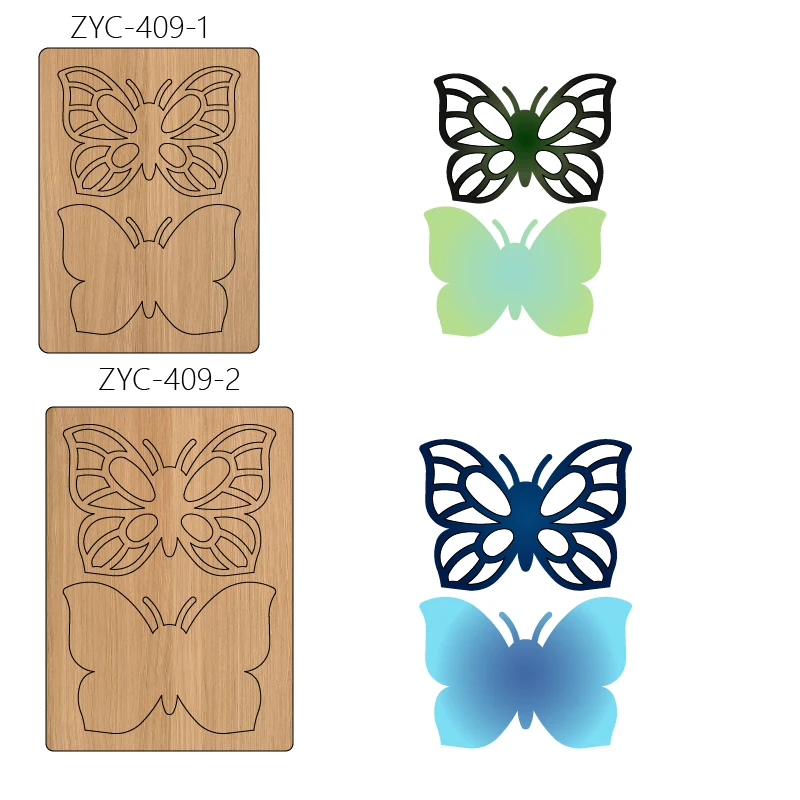 ZYC-409 butterfly wooden cutting mold suitable for die-cutting machines