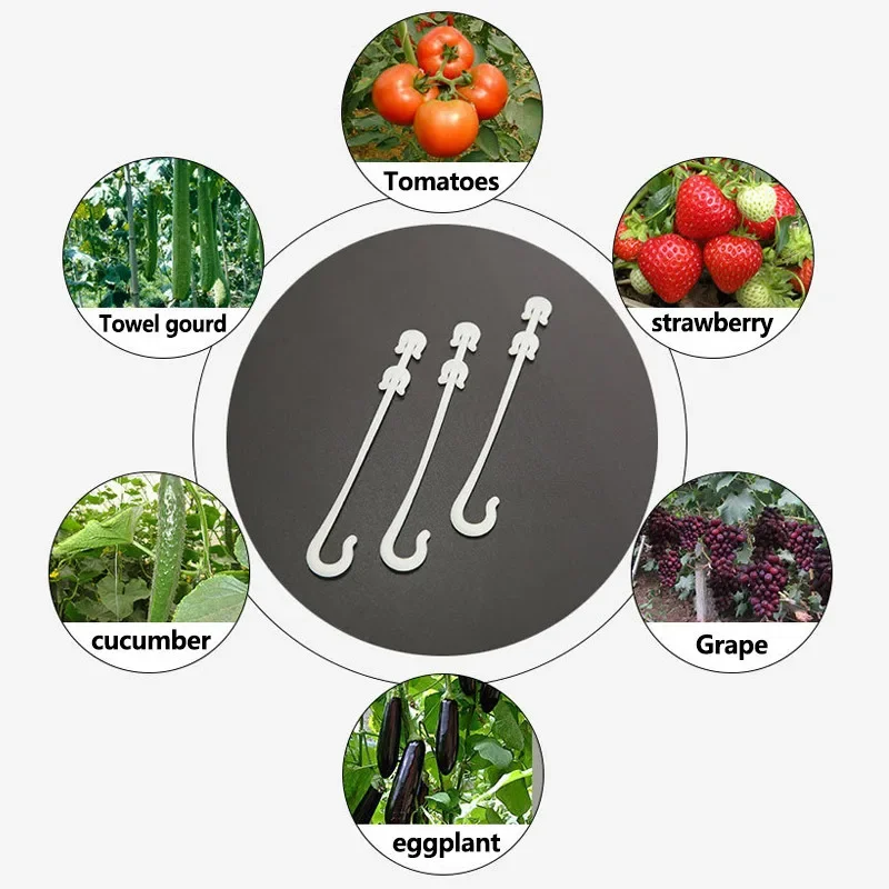 Tomato Support Hooks 50/100pcs 9.5/13/16cm Plant Support Vegetable Clips