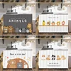Cabinet Door Curtain Dustproof Curtain Decorative Wardrobe Bookcase Curtain for Kitchen Cupboard No Punching Covering Cloth 4