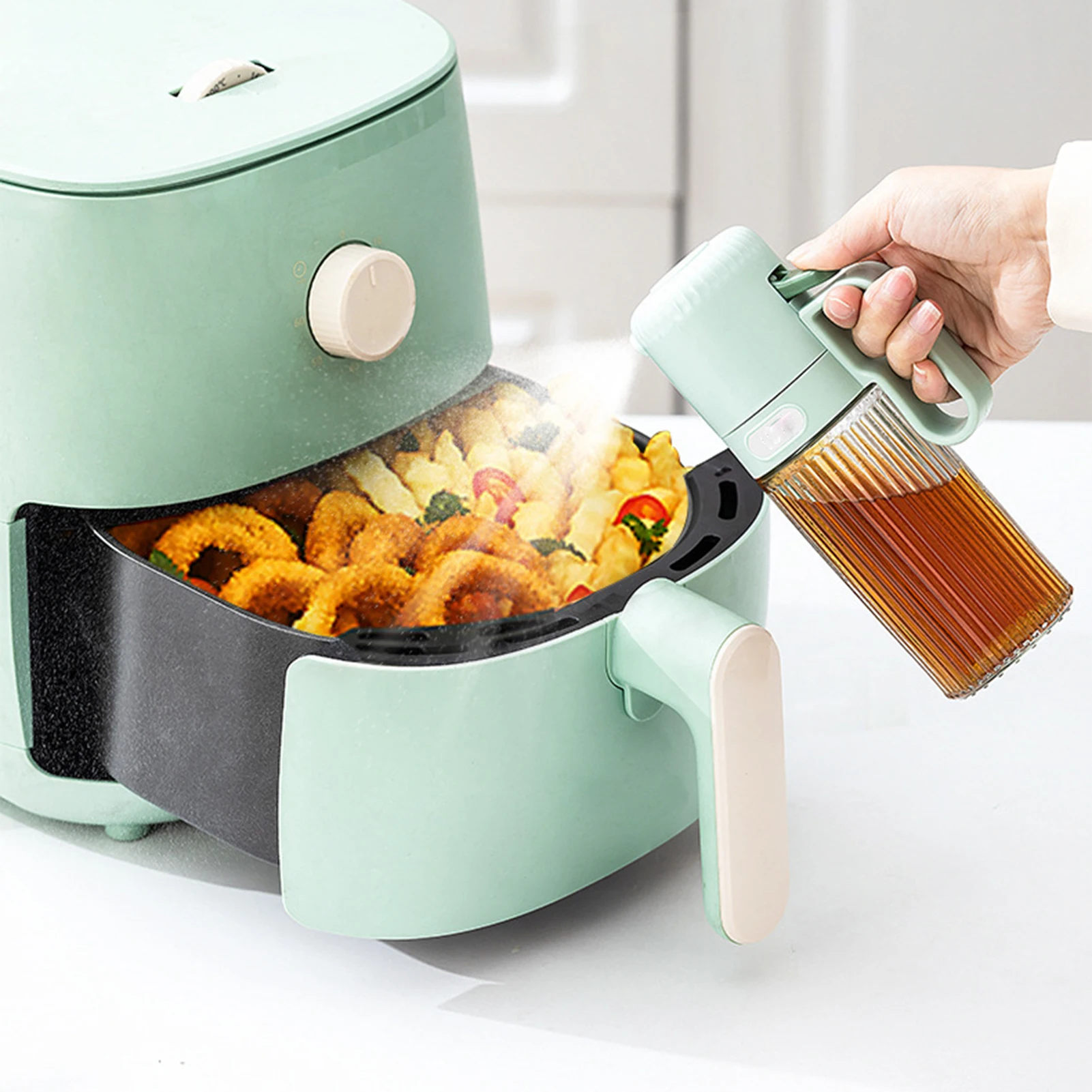 Press Openning Oil Sprayer Stackable Detachable Oil Sprayer Kitchen Kettle for Rapeseed Walnut and Cooking Wine