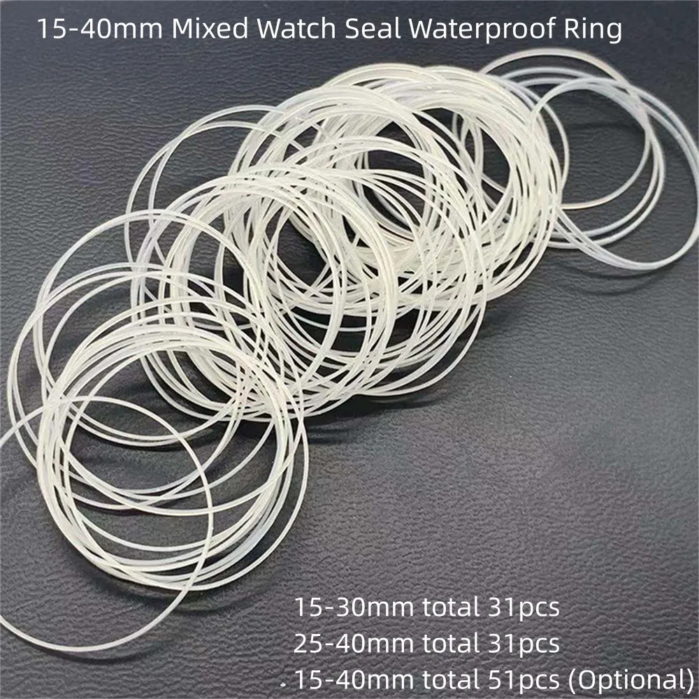 Набор уплотнительных колец для стекла часов, смешанные Водонепроницаемые Кольца 15-40 мм для часов, аксессуары для часов Набор уплотнительных колец для стекла часов, смешанные Водонепроницаемые Кольца 15-40 мм для часов, аксессуары для часов