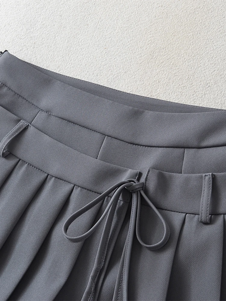 Chu Sau beauty 2024 Women Fashion Sweet Pleated Mini Skirt