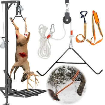 Gancio per cervo Paranco da gioco Gambrel Deer Drag Harness Attrezzatura da caccia Gioco Slitta Drag Harness Corda per accessori da caccia fai-da-te