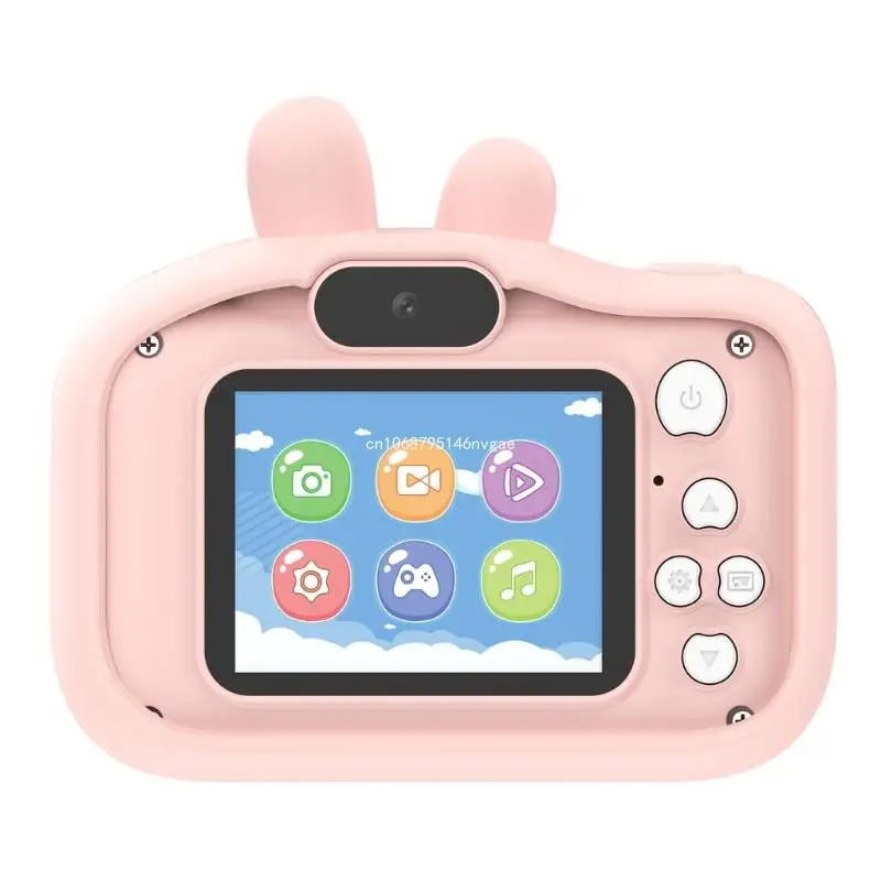 H9S Kids Camera Cartoon Children's Digital Camera 2.0" 4800W Front Rear Cameras New